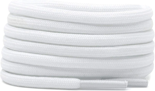 GRAH SANGRAH® (2 Pair) Shoelaces for Thick Round Climbing, Hiking, Boot, Running , Sport Shoes Laces  - 120 CM, White